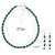 Light Green Enamel Tile Bead Necklace And Hematite Beaded Women Earrings Set