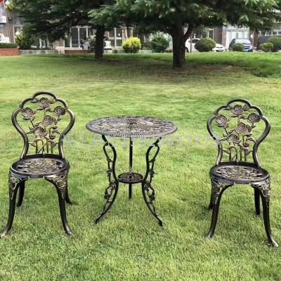 Manufacturer direct wholesale casting aluminum table and chair outdoor table and chair balcony leisure chair