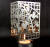 Hollow out revolving metal wind lamp Christmas decorations candlestick