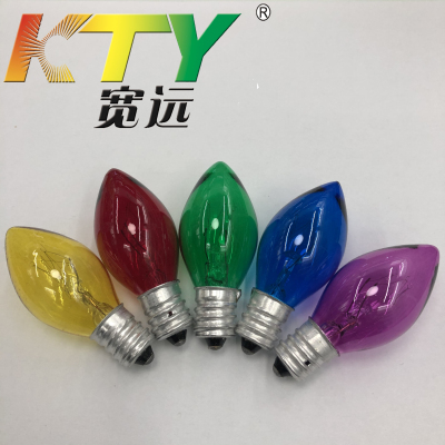 C7e12 Tungsten Transparent Colorful Bulb Colorful Small Bulb Landscape Decorative Bulb Indicator Light
