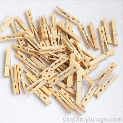 Small wooden clip raw wood color clothing jacket rack accessories photo decorative clip wooden crafts mini wooden clip