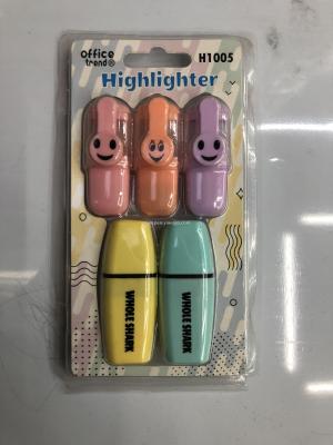 Macaron color highlighter set for supermarket