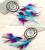Turquoise feather creative car pendant