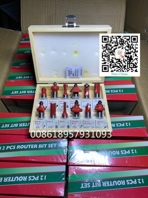 1/2" 12pc router bit set 12件套 1/2 木工铣刀