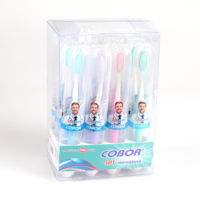 Individually Packaged Tooth Cleaning Travel Pack 12 PCs Fine Soft Hair Adult Toothbrush Cleaning Anti-Gum Bleeding