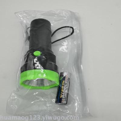 Flashlight with battery bag 1AA battery flashlight plastic flashlight Nigeria flashlight set