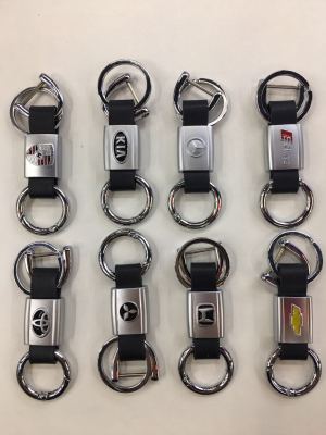 Car new double ring with label key chain factory direct sales