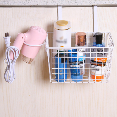 Creative Bathroom Hair Dryer Rack Multi-Functional Kitchen Storage Rack Bathroom Hanger behind the Door Kitchen Cabinet Storage Rack H