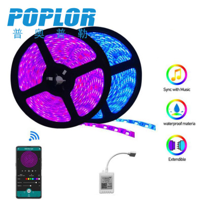 5050 RGB LED soft light with the set mobile phone APP programming remote control colorful 12 v meter 30 beads waterproof 5 a
