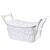 Unique novelty white flexible plastic laundry basket stand with legs