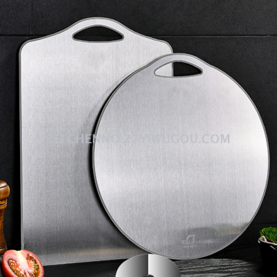 304 round stainless steel silicone non-slip cutting board rolling and cutting board cutting board kitchen tools