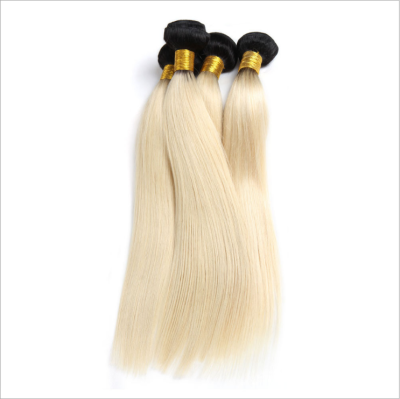 12A Clockwork Hair Weft 613 Gold Hair Weft Blonde Hair Straight Stock Spot Gold Wig Connection Method