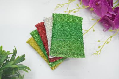 Four color scallion scrub fast, sponge rinse king gold and silver sponge wipe