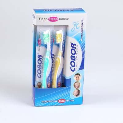 Factory Wholesale Cobor Toothbrush Boxed Adult Toothbrush, Gum Care Filament Soft-Bristle Toothbrush