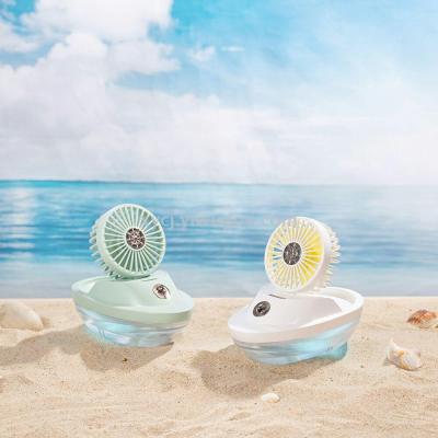 New ocean wind spray fan desktop office purification water humidification USB mini charging