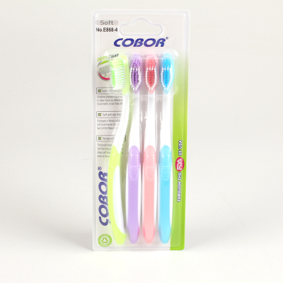 E868/4 Independent Packaging, Portable Adult Couple Toothbrush Teeth Protecting Brush, Factory Wholesale and Export
