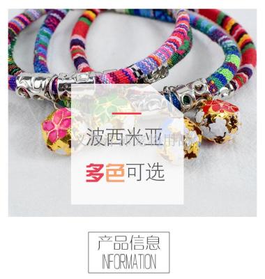 Pet Supplies Ethnic Style for Cats and Dogs Bell Collar Colorful Cotton Woven Cat Collar Factory Wholesale