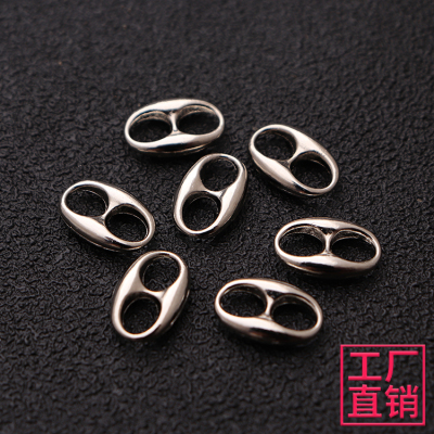 Eight word buckle day word buckle pig nose buckle coffee bean buckle oval buckle double hole connection buckle diy accessories wholesale