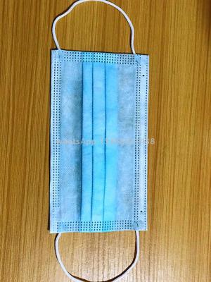 Disposable non-woven mask with 3 layers of thickened protection with melt-spraying cloth dust proof waterproof breathabl