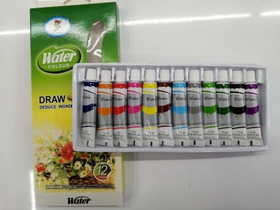 12ML WATER 12 color student paint color palette oil painting Acrylic color toothpaste tube child paint