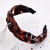 Amazon exaggerated leopard pattern hair band retro cross hair band creative cloth art knot headband female temperament hair accessories Europe and America