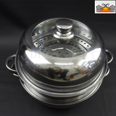 DF99448 dingfa stainless steel kitchen tableware 28cm double purpose steamed soup pot gift pot