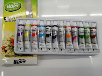 9ML WATER 12 color student paint color palette oil painting Acrylic color toothpaste tube child paint