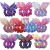 Amazon hot-selling hot stamping rabbit ears small ribbon gradient laser simple European and American fashion small intestine ring 10 colors