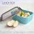New wholesale simple transparent plastic lunch box high-end fashion outdoor Korean bento box lunch box