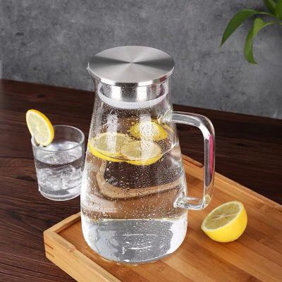 Water Pitcher Glass Heat Resistant Cold Water Jug Household Explosion-Proof Large Capacity Cold Boiled Water Cup Set Juice Bubble Pot