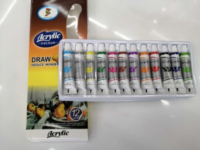 9ML Acrylic 12 color Acrylic student paint color palette oil painting water color toothpaste tube child paint