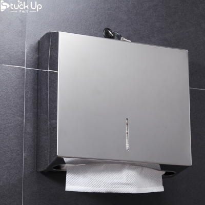 Hotel stainless steel, paper box wiredrawing hand towel holder, square with the lock hand pump engineering paper box manufacturer direct sale