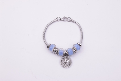 New beaded bracelet blue glass beads DIY bracelet