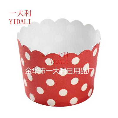 Factory Direct Sales Dot Series Cake Paper Cups Small Size 5*4.5 High Temperature Resistant Machine Production Cup PE Coating Oil-Proof Waterproof