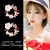 S925 silver stud female temperament Korean personality contracted bowknot pearl earring girl heart joker earrings