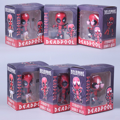 Wansheng animation x-men deedpool dead to model three sets of Q version boxed DEADPOOL