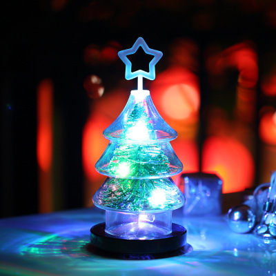 New 3D creative Christmas tree lamp mini glass lamp instagram Christmas tree line lamp gift gifts