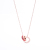 Korean Style Fashion Titanium Steel 18K Rose Gold Plated Clavicle Chain Neck Chain Colorfast Ornament Women's Double Circle Zircon Necklace