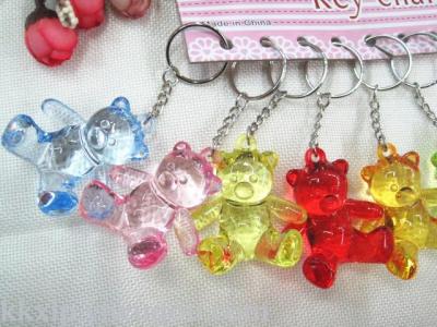 Acrylic bear key chain pendants wholesale teddy bear key ring factory acrylic bear special wholesale