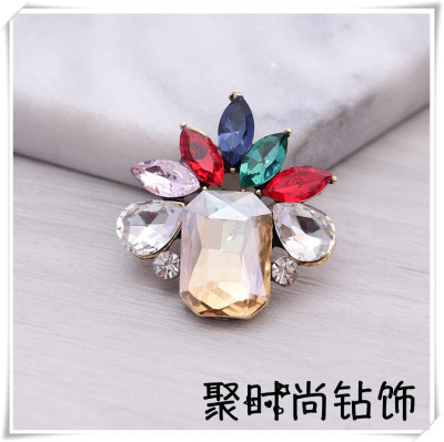 Japan and South Chesapeake super fairy water diamond pearl flower hairpin bang clip colorful petals hairpin side clip hair ornaments for women