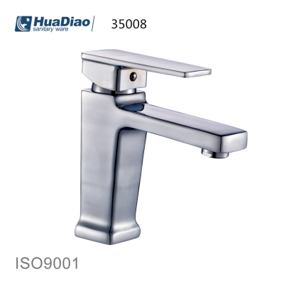 Hua diao Manufacturer Derictly sell hot and cold copper faucet,wholeale price brass basin mixer