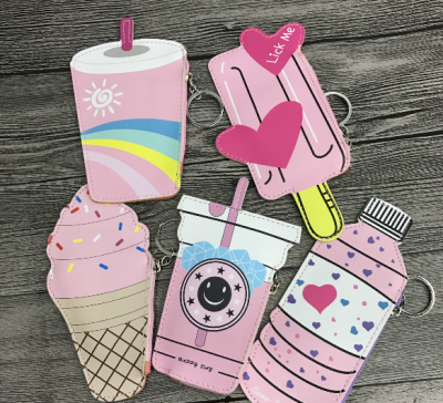 New cartoon mini purse creative gift ice cream mini purse instagram girl heart pink