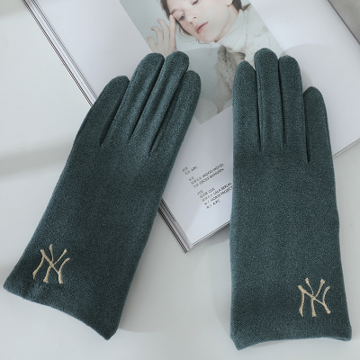 Add fleece warm and windproof gloves cloth gloves warm gloves fashion