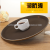 Round coffee black non-slip plastic hotel supplies bar catering dishes tray