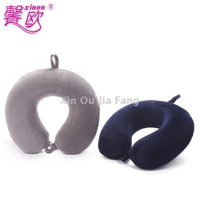 Solid color fashion u pillow long-distance portable neck pillow memory cotton comfortable pillow work home head pillow wholesale