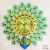 Factory Direct Sales Foreign Trade Peacock Wall Clock Mute Glass Surface Glass Nordic Iron Wall Clock Tianyin Clock Living Room Home