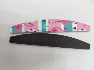 Nail tool file a new print custom design half moon color one side color