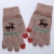 Women's Knitted Cartoon Deer Comfortable Warm Fingertip Color Matching Full Finger Gloves