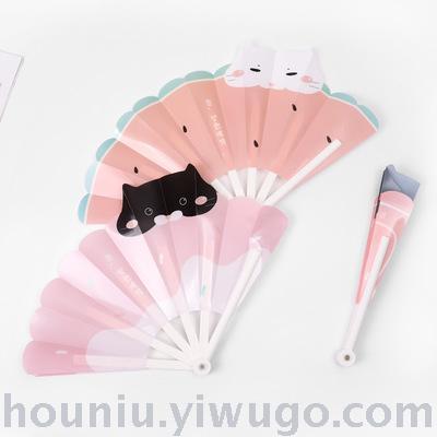 Manufacturers direct summer cartoon children folding fan instagram style portable portable plastic hand fan