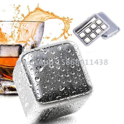 Slingifts Reusable Stainless Steel Ice Cubes Chilling Stones & Freezer Tray Gift Set for Whiskey, Wine, Beer, Vodka